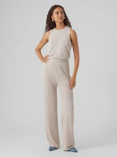 Vero Moda Spodnie w kolorze beżowym - Spodnie damskie - miniaturka - grafika 1
