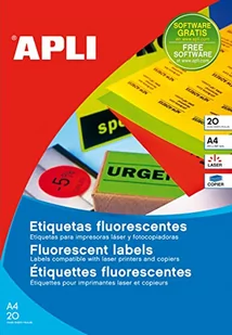 Etykiety, kolor neonowy, format 99,1 x 67,7 mm, 160 sztuk - Etykiety do drukarek - miniaturka - grafika 1