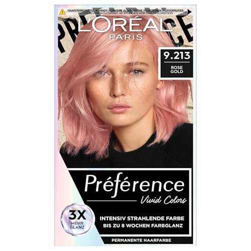 L’Oréal Paris Preference Farba do Włosów, 9.213 Różowe Złoto, 150 ml, packaging may vary