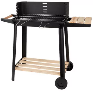 Grill ogrodowy węglowy BBQ ruszt 49x28cm półki Rosario - Grille - miniaturka - grafika 1