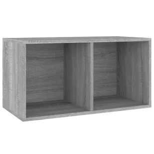 Szafka na płyty winylowe, szary dąb sonoma, 71x34x36 cm - Szafki biurowe - miniaturka - grafika 3