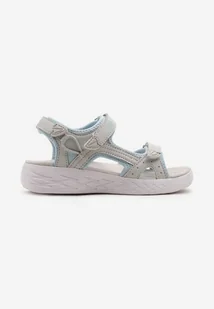 Szaro-Niebieskie Sandały na Grubej Podeszwie ze Skórzaną Wkładką i Zapięciem na Rzepy Lanestra - Moda i Uroda OUTLET - miniaturka - grafika 1