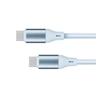 Kabel USB typu C - USB typu C 100 W 1 m silikonowy niebieski Kruger&Matz Basic - Kable USB - miniaturka - grafika 1