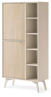Regał Forest Rg80 Beż Piaskowy / Jodełka Scandi - Regały - miniaturka - grafika 1