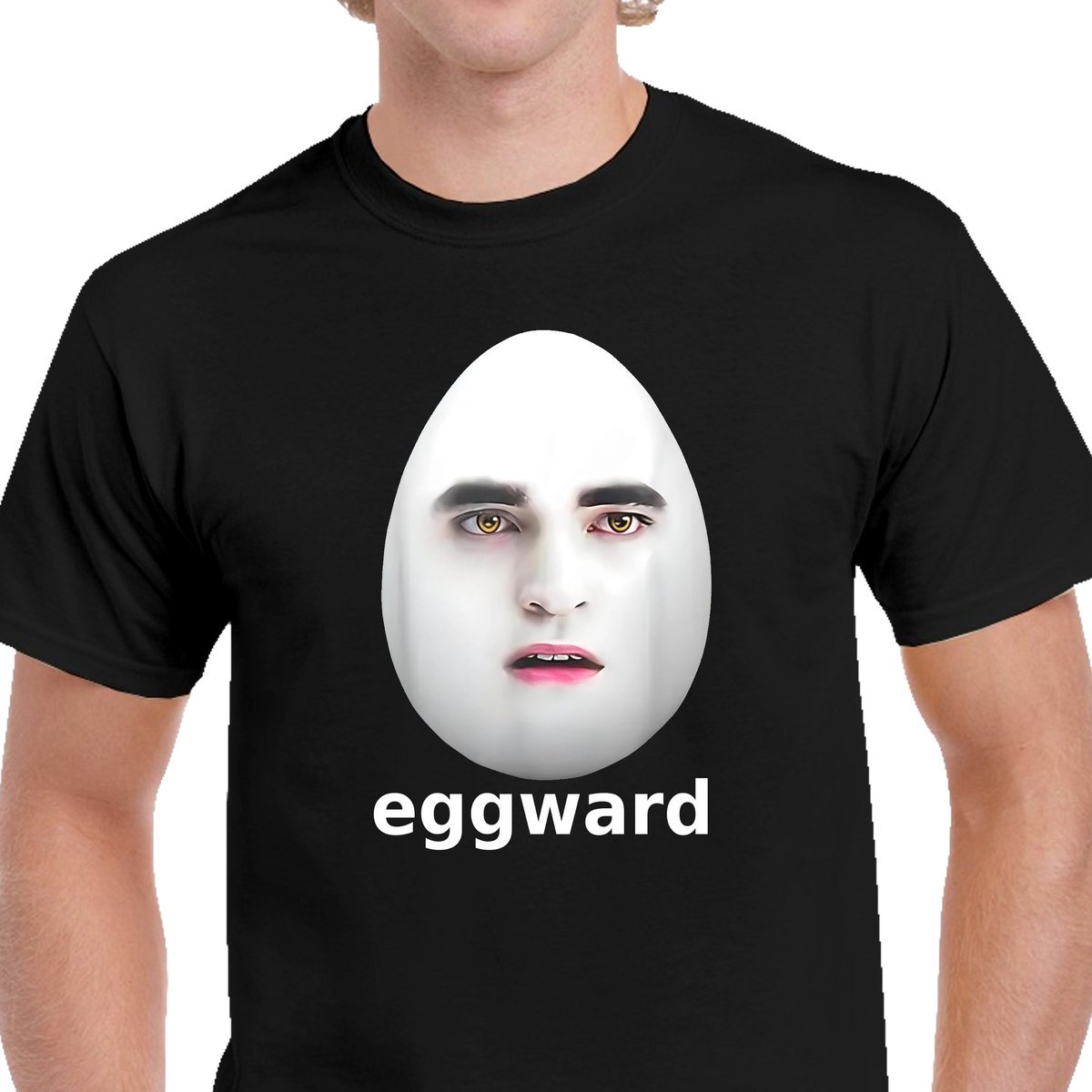 P347 KOSZULKA MĘSKA CZARNA Eggward Śmieszna Edward Cullen Zmierzch XL