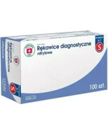 Rękawiczki jednorazowe - Apteczka ABC Rękawice diagnostyczne nitrylowe S, 100 sztuk - miniaturka - grafika 1