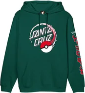 Bluzy męskie - bluza męska SANTA CRUZ POKE BALL DOT HOOD Alpine Green - miniaturka - grafika 1