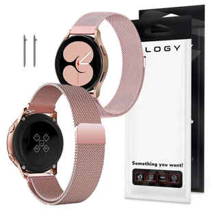 Bransoleta Uniwersalna Alogy Milanese Magnetic Strap Pasek z magnesem do smartwatcha 22mm Różowy - Akcesoria do smartwatchy - miniaturka - grafika 10