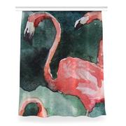 Zasłony - Zasłona przelotki Malowane flamingi wzór 150x200, Fabricsy - miniaturka - grafika 1