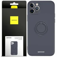 Etui i futerały do telefonów - Spacecase Etui Silicone Ring iPhone 11 Pro Max black - miniaturka - grafika 1