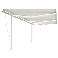 Markizy - VidaXL Lumarko Automatycznie zwijana markiza, LED i czujnik wiatru, 6x3 m 8720286403365 - miniaturka - grafika 1