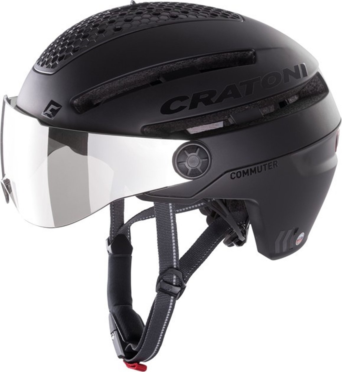 Kask rowerowy Cratoni Commuter (Pedelec) czarny matowy, rozmiar M/L (58-61cm)