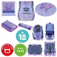 Plecaki szkolne i tornistry - Zestaw tornister plecak szkolny Loop Plus Butterfly Paradise motyl HERLITZ - miniaturka - grafika 1