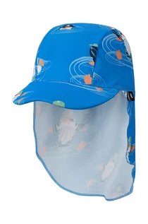 Czapki dla dzieci - Reima czapka z daszkiem dziecięca Kilpikonna kolor niebieski wzorzysta - grafika 1
