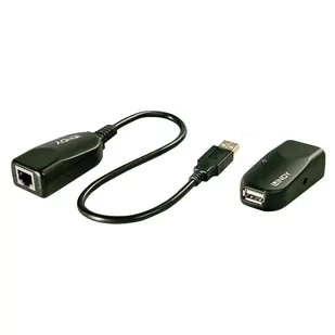 Extender USB 2.0 LINDY Cat.5 50m czarny - Kable - miniaturka - grafika 1