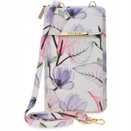 Torebki damskie - Damska torebka na telefon portfel listonoszka etui 2w1 w kwiaty cavaldi - miniaturka - grafika 1