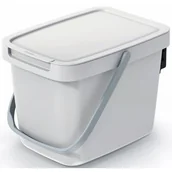 Kosze na śmieci - Kosz na śmieci do segregacji KEDEN Systema Q Collect otwierana pokrywa, wygodny uchwyt 6L Szary - miniaturka - grafika 1