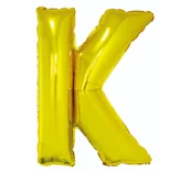 Balony i akcesoria - GoDan Balon foliowy, litera K, złoty, 81 cm - miniaturka - grafika 1