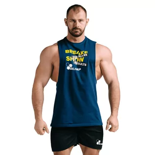 Koszulki sportowe męskie - Męska koszulka treningowa Olimp - Men Sleeveless Rules navy-S - grafika 1