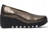 Czółenka - FLY LONDON DAMSKIE BUTY GRAFITOWE NA OBCASIE CZÓŁENKA 36 JWB - miniaturka - grafika 1