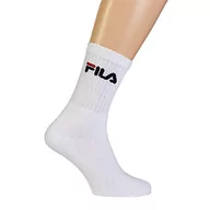 Skarpetki męskie - Fila Skarpety TENNIS SOCKS 3 Pary WHITE - F9505-300 F9505-300 - miniaturka - grafika 1