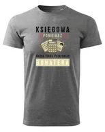 Koszulki i topy damskie - Koszulka dla Księgowej Każda Firma potrzebuje BOHATERA! Ciemnoszary melanż M - miniaturka - grafika 1