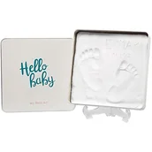 Wyposażenie pokoiku dziecięcego - Baby Art - Magic Box Square Essentials Elegant Gift Box with Plaster Cast for Baby Feet or Hands, Multi-Colour - miniaturka - grafika 1