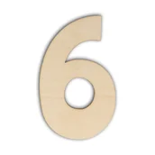 Dekoratorstwo - EKO-DECO, duża cyfra 6, 14 cm - miniaturka - grafika 1