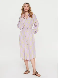 Silvian Heach Sukienka koszulowa GPP23371VE Fioletowy Regular Fit - Sukienki - miniaturka - grafika 1