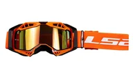 Gogle i okulary motocyklowe - Gogle LS2 Aura Pro Czarno-pomarańczowe Lustrzanka PINLOCK I ZRYWKI - miniaturka - grafika 1