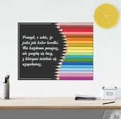 Pomoce naukowe - Naklejka na ścianę: Pomyśl o sobie... - miniaturka - grafika 1