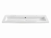 Umywalki - Umywalka łazienkowa, ceramiczna, Spirit, 121x46x14 cm, biały - miniaturka - grafika 1