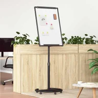 Tablice i flipcharty - vidaXL Tablica magnetyczna suchościeralna z kołem Biały i czarny - miniaturka - grafika 1