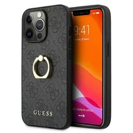 Etui i futerały do telefonów - Guess Oryginalne Etui Hardcase iPhone 13 PRO / szary + ring stand GUHCP13L4GMRGR - miniaturka - grafika 1