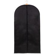 Pokrowce na ubrania - Pokrowiec na ubrania 130 cm garnitur z suwakiem czarny - miniaturka - grafika 1