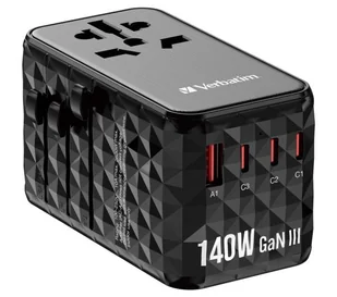 Verbatim Uniwersalny adapter podróżny UTA-10 GaN III USB-C PD 140W QC - Ładowarki do telefonów - miniaturka - grafika 3