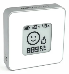 AIRVALENT AIRV-WHIT cyfrowa stacja meteorologiczna Srebrny, Biały Bateria - Stacje pogodowe - miniaturka - grafika 1