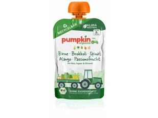Pumpkin Organics - Warzywne puree z brokułów, szpinaku z gruszką, mango i marakui ORGANIC, 100 g - Dania dla dzieci - miniaturka - grafika 1