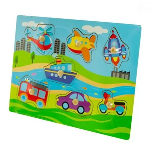 EuroBaby, puzzle drewniane Pojazdy, 22x30 cm - Puzzle - miniaturka - grafika 1