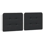 Inne meble do sypialni - vidaXL Poduszka na wezgłowie, czarno-biała, 140 cm, sztuczna skóra - miniaturka - grafika 1