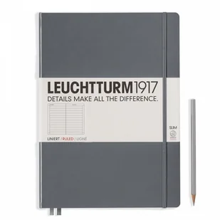 Notatnik Leuchtturm1917 Master Slim A4+, Linie, Antracytowy - Notesy i bloczki - miniaturka - grafika 1