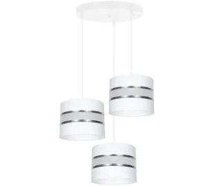 Żyrandol na lince CORAL 3xE27/60W/230V biały/chrom śr. 45 cm - Lampy sufitowe - miniaturka - grafika 1