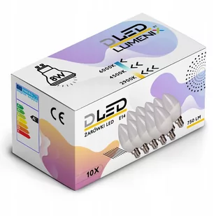 10X Żarówka Led E14 858Lm 8W Świeczka Ccd Neutralna - Żarówki LED - miniaturka - grafika 1