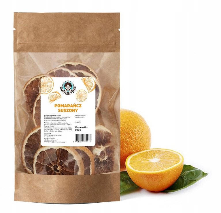 Pomarańcz Suszony Plastry Susz Ozdoba Herbata Ozdoba Herbata Dekoracja 500g