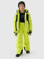 Kurtki i kamizelki sportowe męskie - 4F Kurtka narciarska membrana 8000 chłopięca - zielona 164 (13-14 lat) - miniaturka - grafika 1