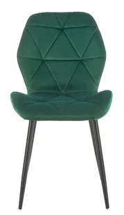 Welurowe krzesło pikowane butelkowa zieleń N4-E29 - Krzesła - miniaturka - grafika 1