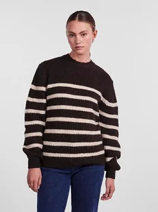 Pieces Sweter w kolorze czarno-beżowym - Swetry damskie - miniaturka - grafika 1