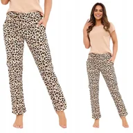 Piżamy damskie - Spodnie Piżamowe Damskie Cornette 690 S / 36 Beż - miniaturka - grafika 1