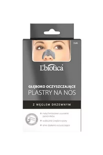 Lbiotica głęboko oczyszczające plastry na nos z węglem 3 szt. 7068442 - Pozostałe kosmetyki - miniaturka - grafika 1