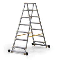 Pozostałe wyposażenie warsztatu - Aluminiowe stopnie dwustronne ALVE EUROSTYL ze stabilizatorem, 2x7 stopni, wysokość 1,46 m - miniaturka - grafika 1